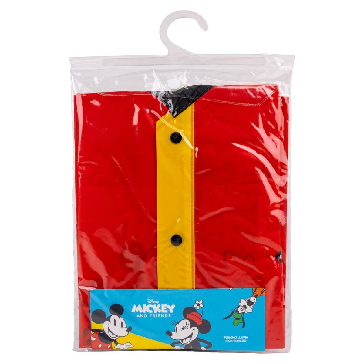 Poncho Impermeável com Capuz Mickey Mouse Vermelho - EcoNest