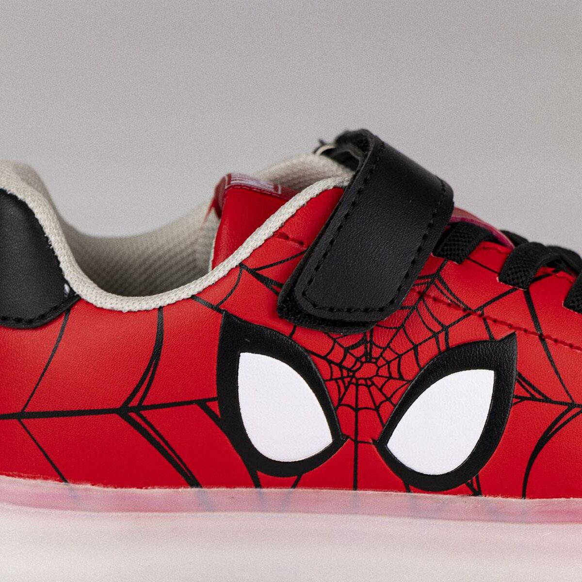 Sapatilhas Desportivas com LED Spiderman Velcro Vermelho - EcoNest