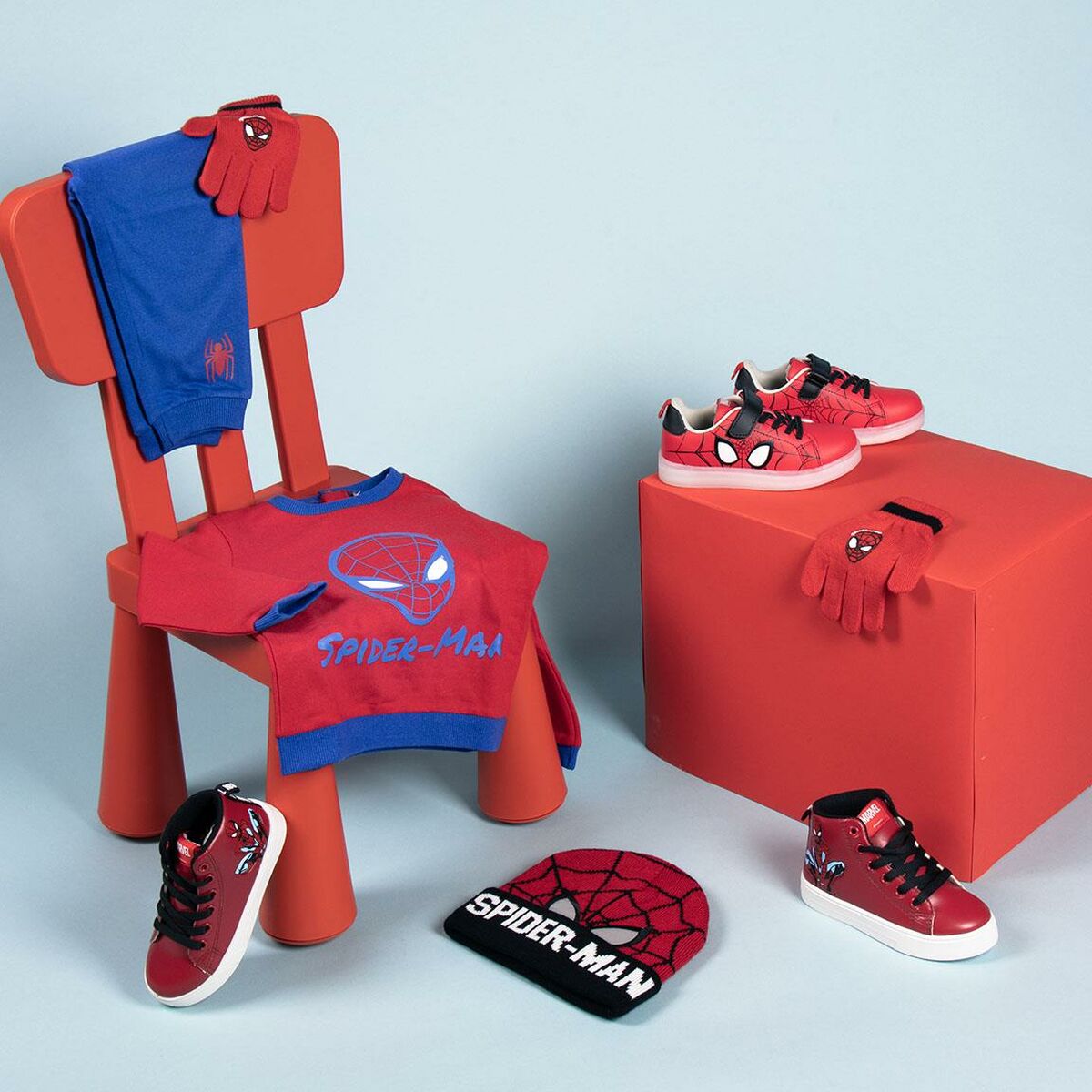 Botas Infantis Casuais Spiderman Vermelho - EcoNest