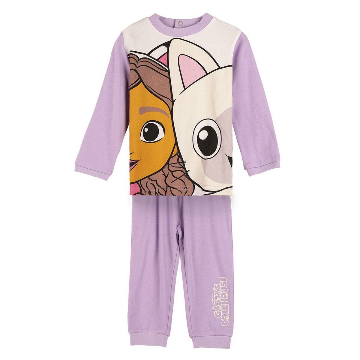 Pijama Infantil Gabby's Dollhouse Roxo - EcoNest