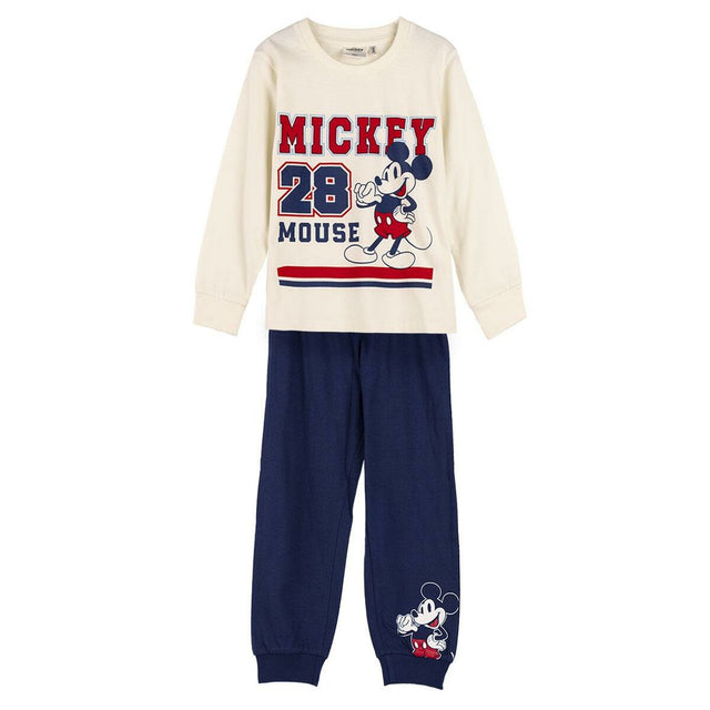 Pijama Infantil Mickey Mouse Bege - EcoNest