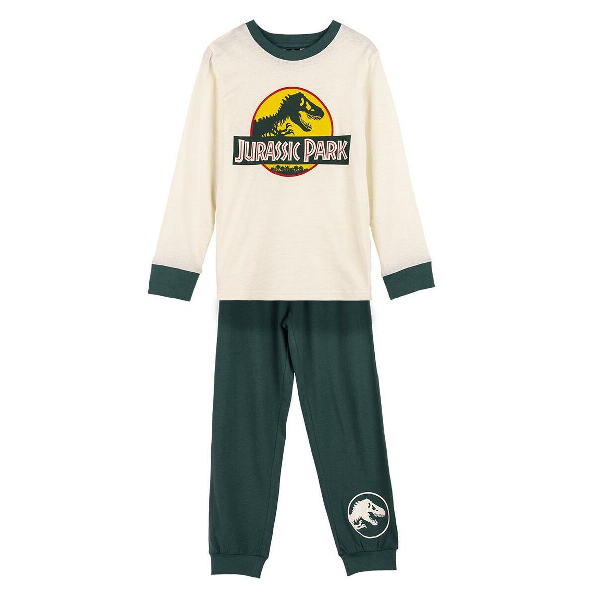 Pijama Infantil Jurassic Park Bege - EcoNest