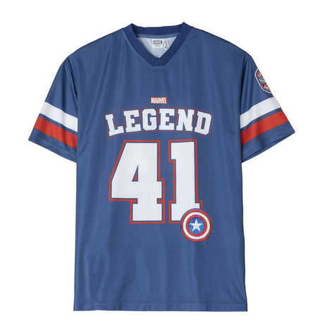 Camisola de Manga Curta Unissexo The Avengers Legend Azul - EcoNest