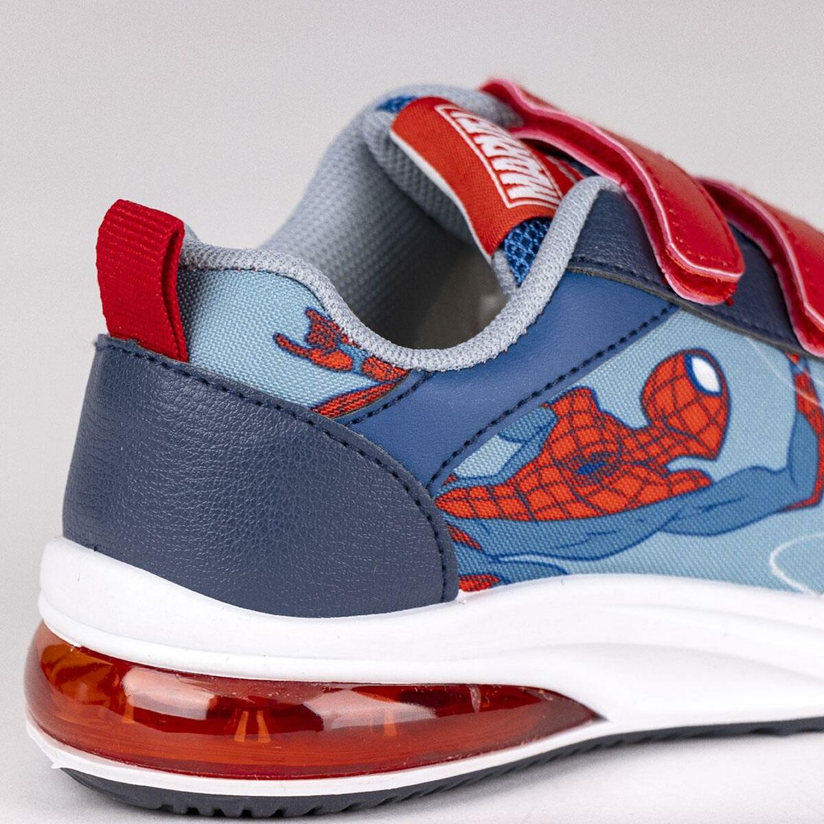 Sapatilhas Desportivas com LED Spiderman Velcro Azul - EcoNest