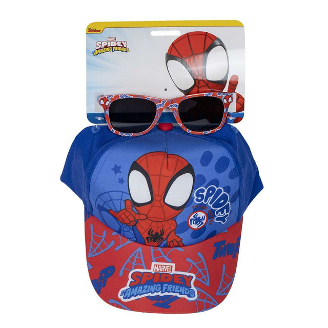 Conjunto de boné e óculos de sol Spidey Azul (51 cm) 2 Peças Vermelho - EcoNest