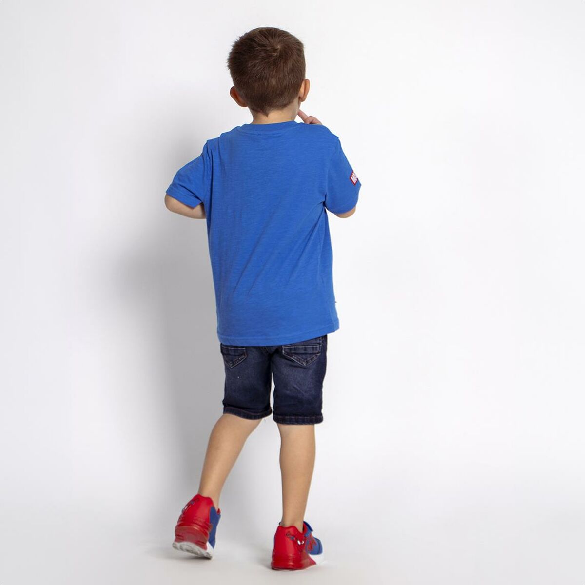 Camisola de Manga Curta Infantil Spidey Azul - EcoNest