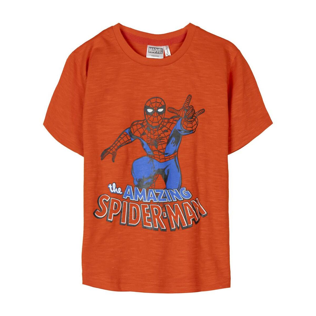 Camisola de Manga Curta Infantil Spider-Man Laranja - EcoNest