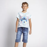 Camisola de Manga Curta Infantil Stitch Multicolor - EcoNest