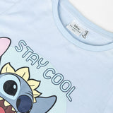 Pijama Infantil Stitch Azul Claro - EcoNest