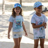 Pijama Infantil Stitch Azul Claro - EcoNest