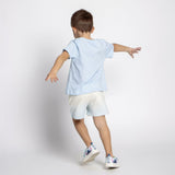 Pijama Infantil Stitch Azul Claro - EcoNest