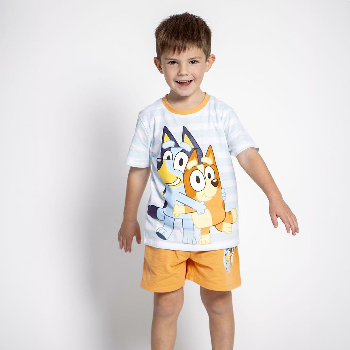 Pijama Infantil Bluey Azul Claro - EcoNest