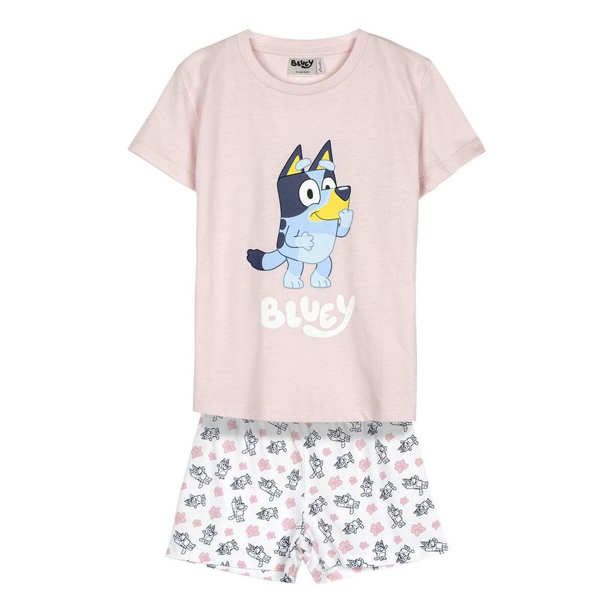 Pijama Infantil Bluey Cor de Rosa - EcoNest