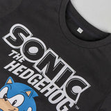 Camisola de Manga Curta Infantil Sonic Preto - EcoNest