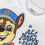 Camisola de Manga Curta Infantil The Paw Patrol Branco - EcoNest