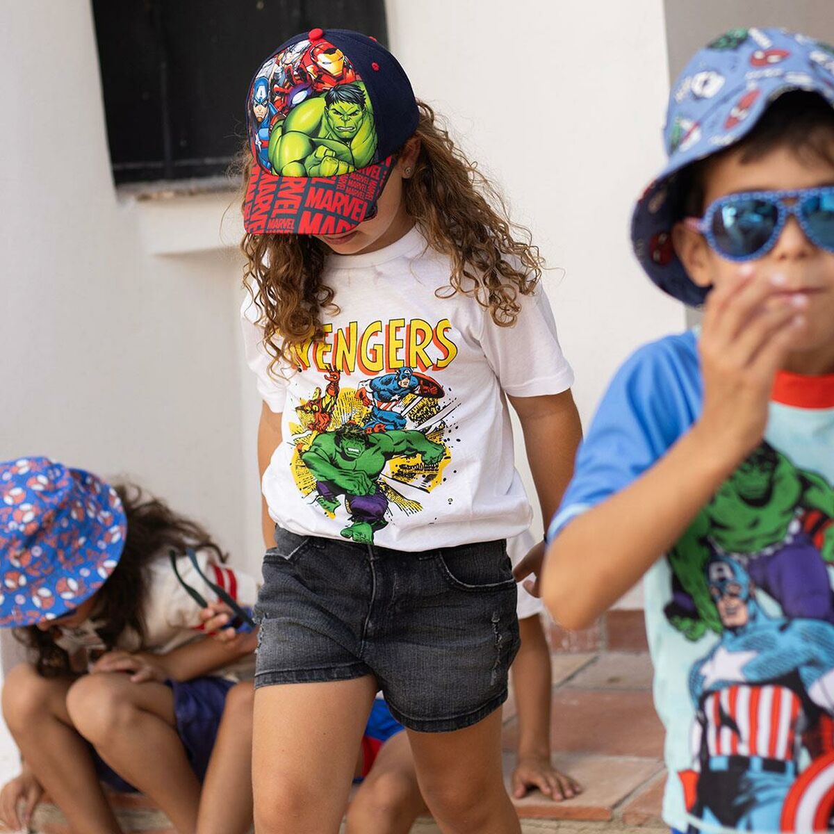 Camisola de Manga Curta Infantil Marvel Branco - EcoNest