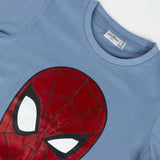 Camisola de Manga Curta Infantil Spider-Man Azul - EcoNest