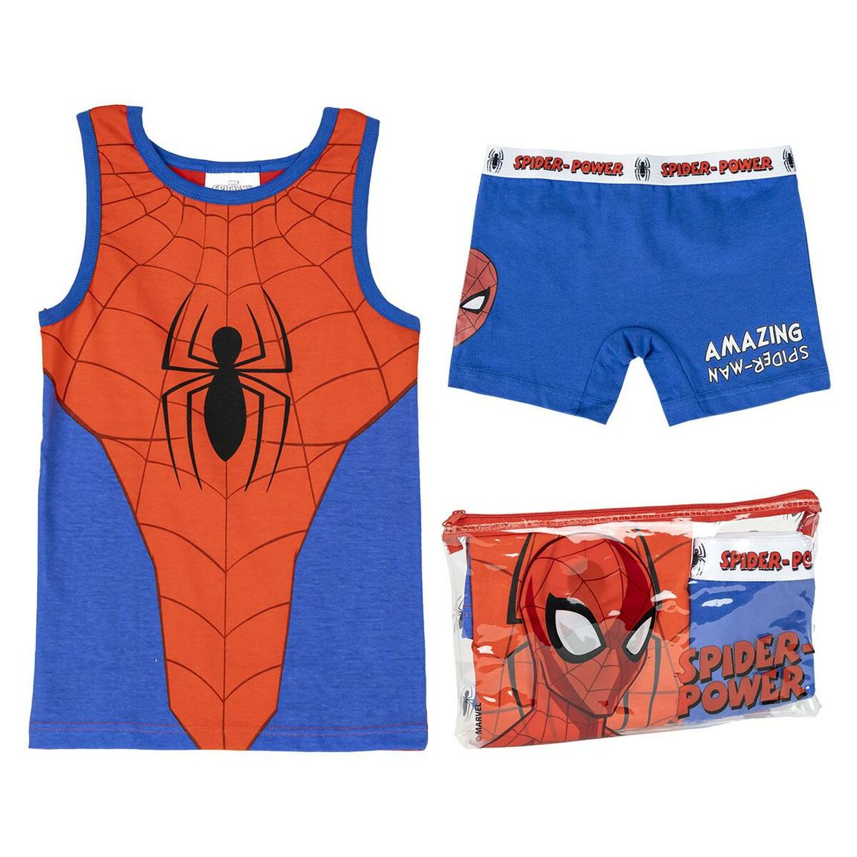 Pijama Infantil Spider-Man Vermelho Azul - EcoNest