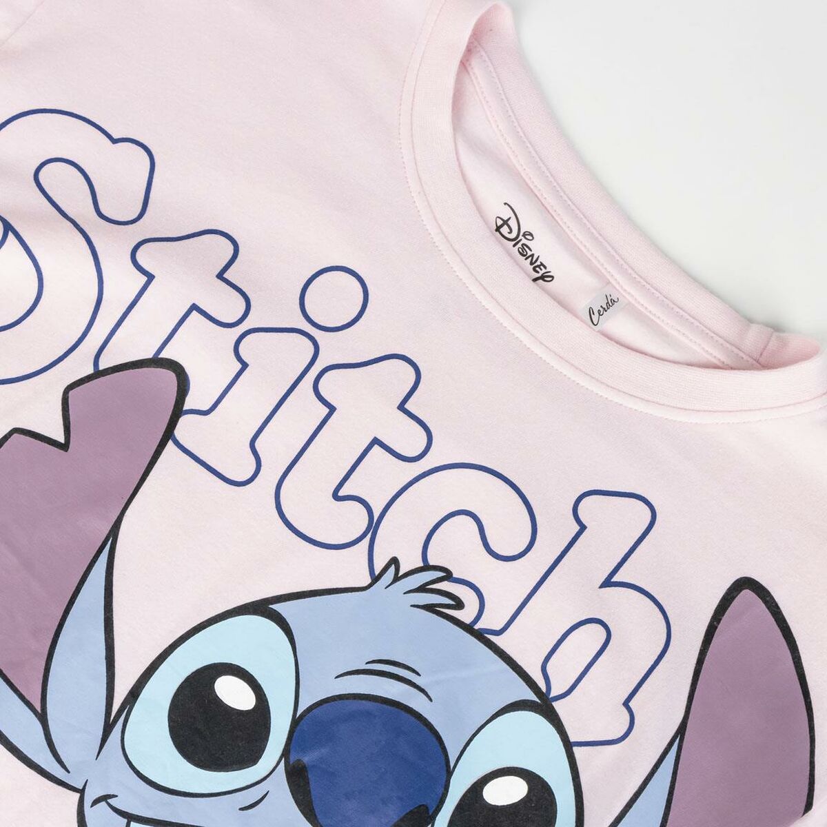 Camisola de Manga Curta Infantil Stitch Azul - EcoNest