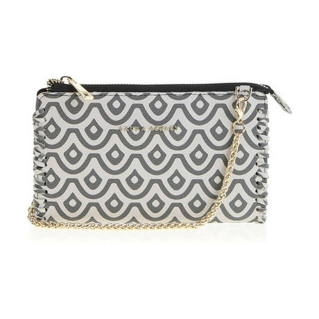 Carteira Mulher Laura Ashley A35-C03-MONOGRAM-WHITE-BLACK Cinzento - EcoNest