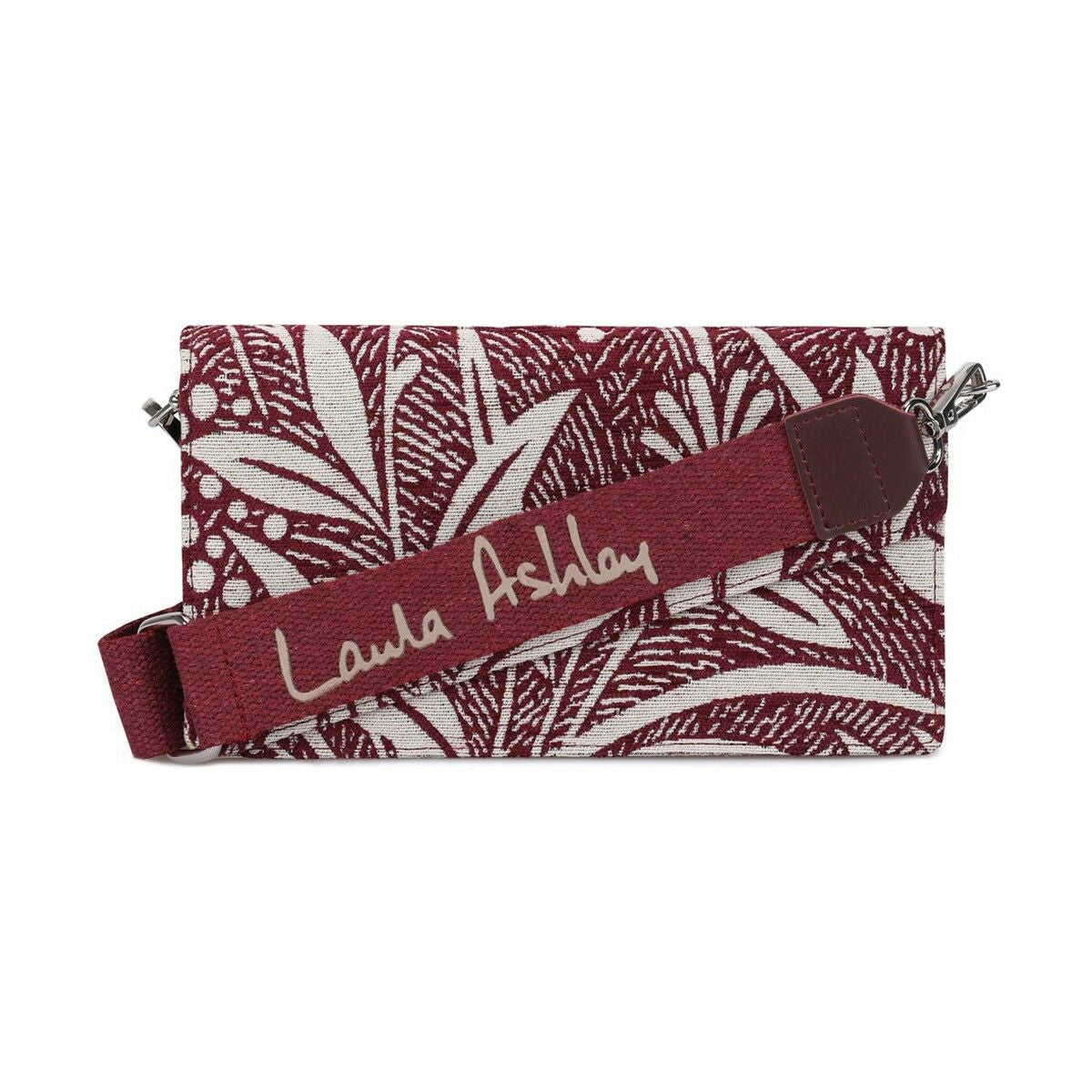 Bolsa Mulher Laura Ashley CRESTON-FLOWER-CLARET-RED Cinzento (24 x 13 x 3 cm) - EcoNest