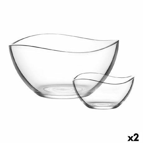 Conjunto de Tigelas LAV 1226 Saladeira Cristal 7 Peças 310 ml 1,88 L (2 Unidades) - EcoNest