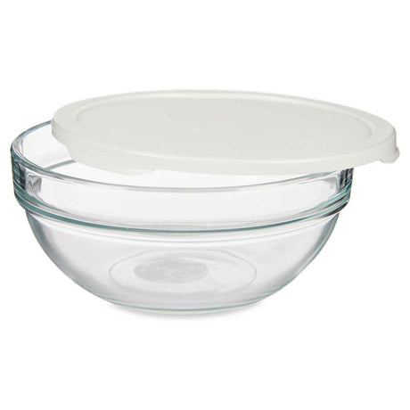 Lancheira Redonda com Tampa Chefs Branco 1,135 L 17,2 x 7,6 x 17,2 cm (4 Unidades) - EcoNest