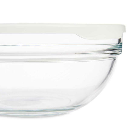 Lancheira Redonda com Tampa Chefs Branco 1,135 L 17,2 x 7,6 x 17,2 cm (4 Unidades) - EcoNest