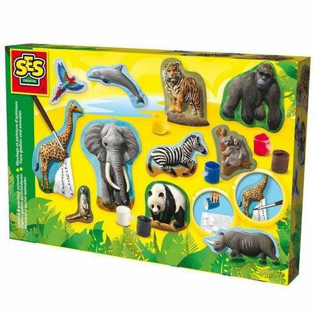 Jogo de Plasticina SES Creative Molding and Painting - Animals - EcoNest