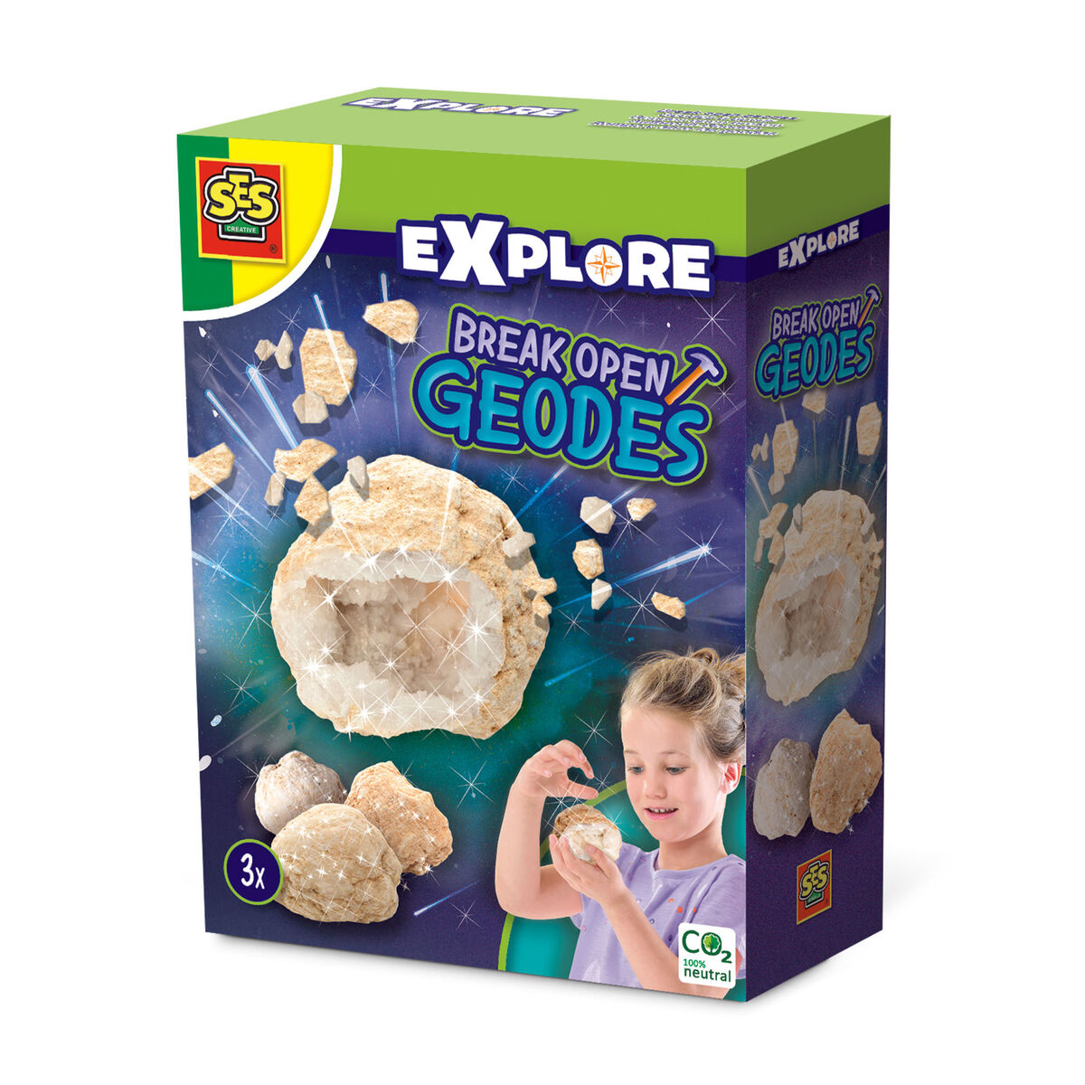 Jogo de Mesa SES Creative Explore Geodes (FR) - EcoNest