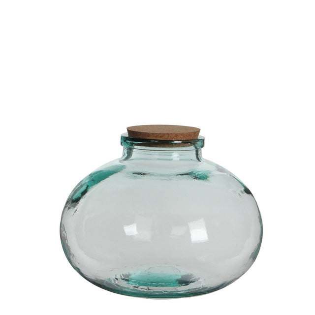 Boião de Vidro Mica Decorations Olly Redondo Cortiça Tampa Decorativo Cristal (Ø 29 x 23 cm) - EcoNest