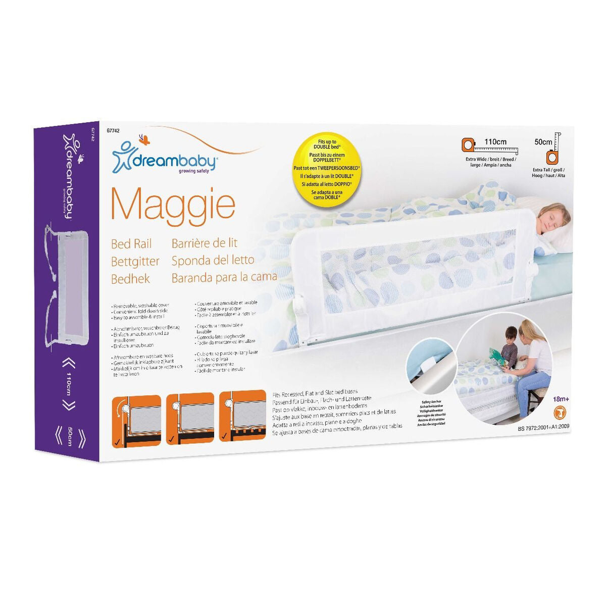 Balaustrada de cama Dreambaby Maggie 110 x 50 cm - EcoNest