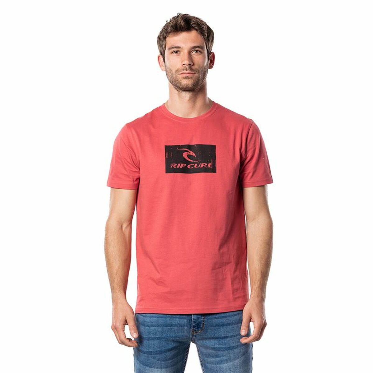 Camisola de Manga Curta Homem Rip Curl Hallmark Vermelho - EcoNest