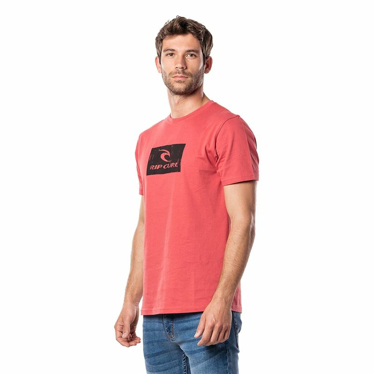 Camisola de Manga Curta Homem Rip Curl Hallmark Vermelho - EcoNest