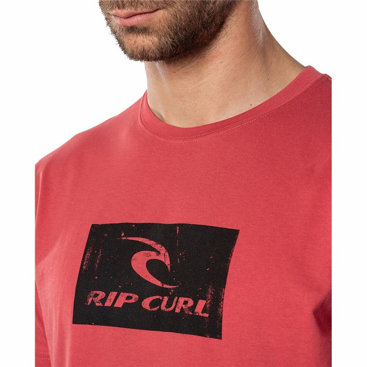 Camisola de Manga Curta Homem Rip Curl Hallmark Vermelho - EcoNest