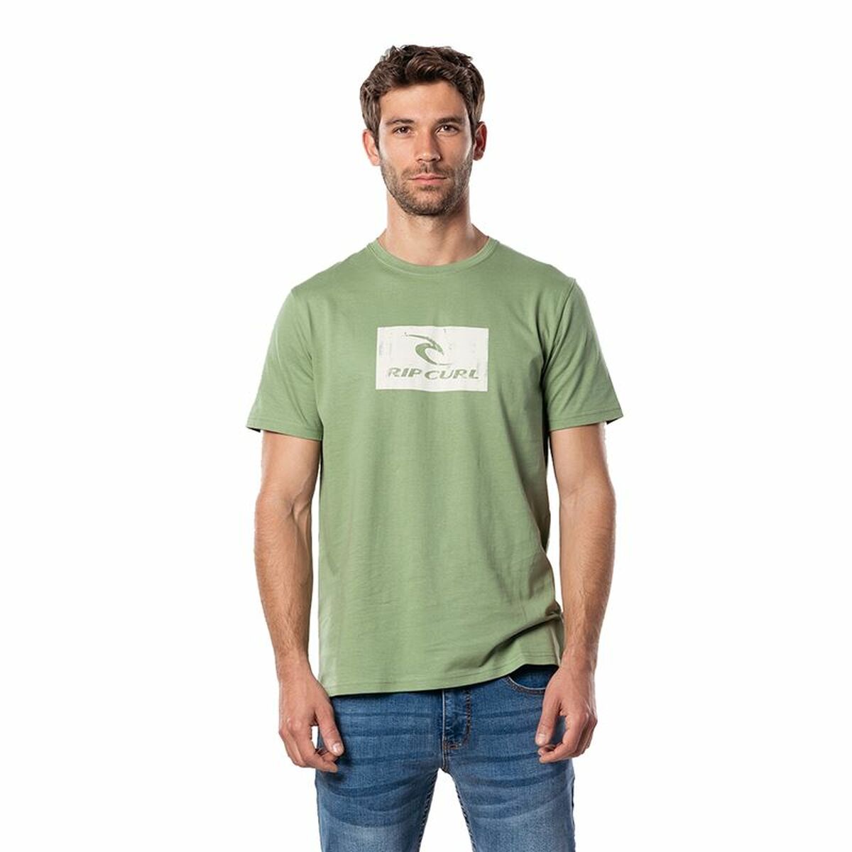 Camisola de Manga Curta Homem Rip Curl Hallmark Verde - EcoNest