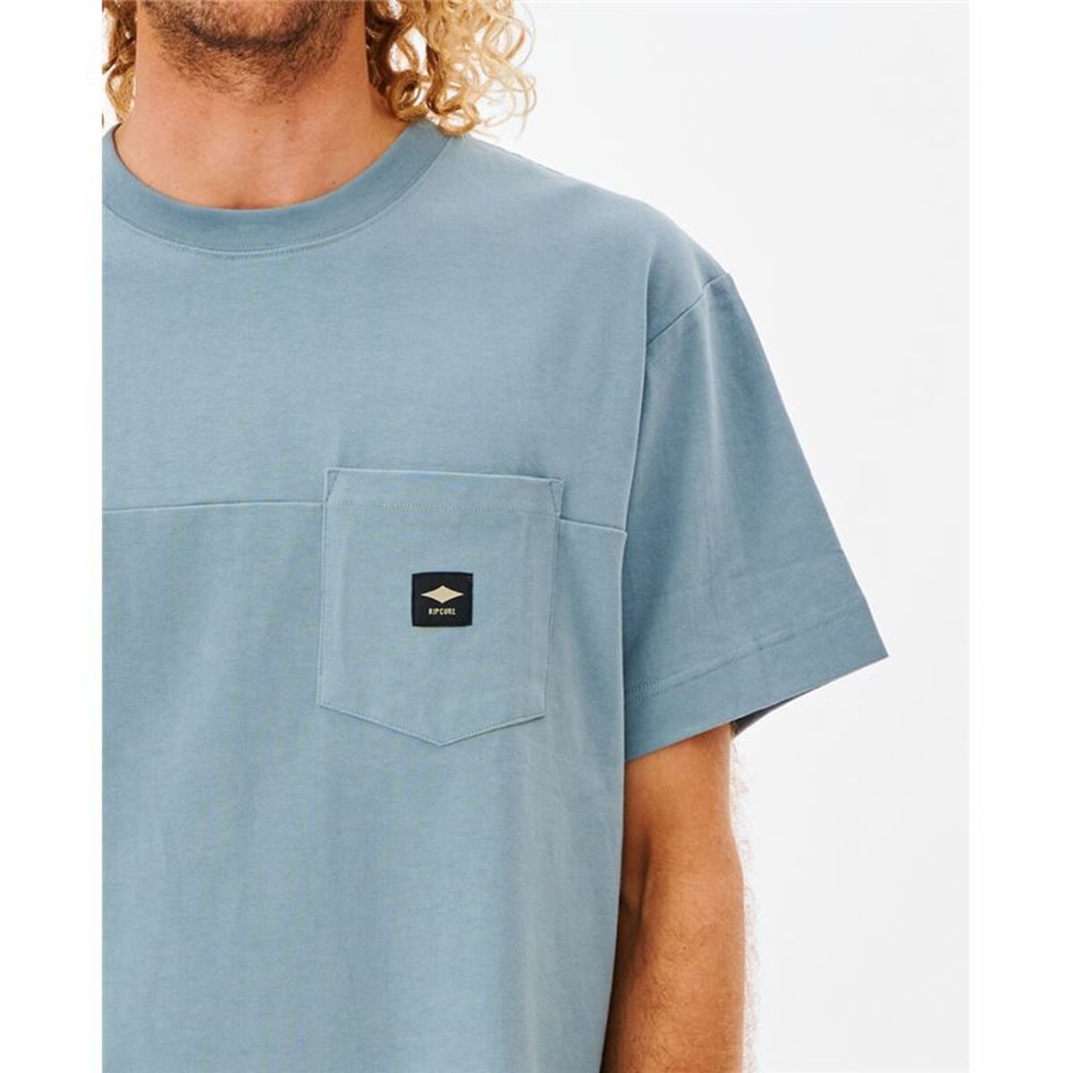 Camisola de Manga Curta Homem Rip Curl Pocket Quality Surf Azul - EcoNest