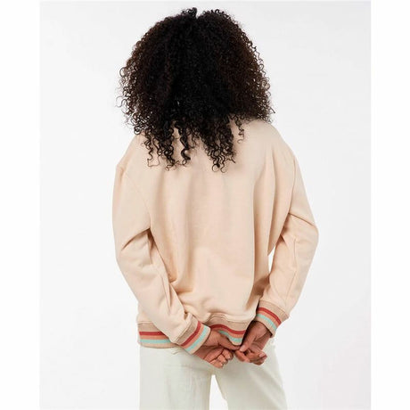 Polar sem Capuz Mulher Rip Curl Crew Striped Marrom claro - EcoNest
