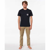 Camisola de Manga Curta Homem Rip Curl Horizon Badge Preto Homem - EcoNest