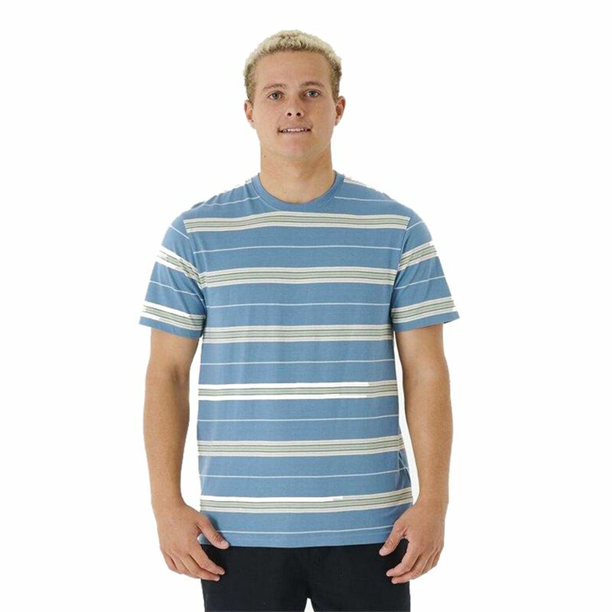 T-shirt Rip Curl Surf Revival Stripe Água-marinha Homem - EcoNest