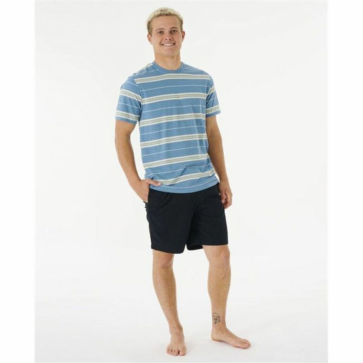 T-shirt Rip Curl Surf Revival Stripe Água-marinha Homem - EcoNest