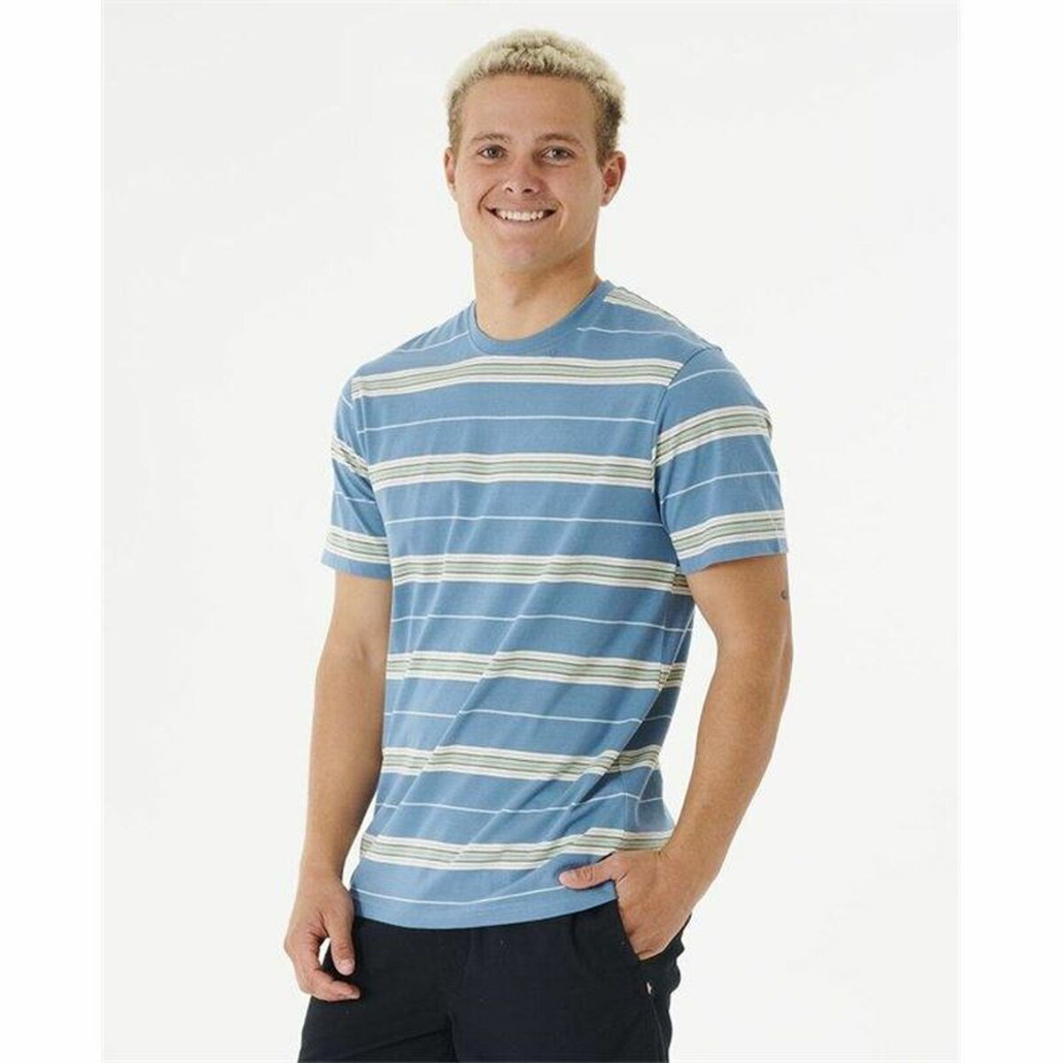 T-shirt Rip Curl Surf Revival Stripe Água-marinha Homem - EcoNest