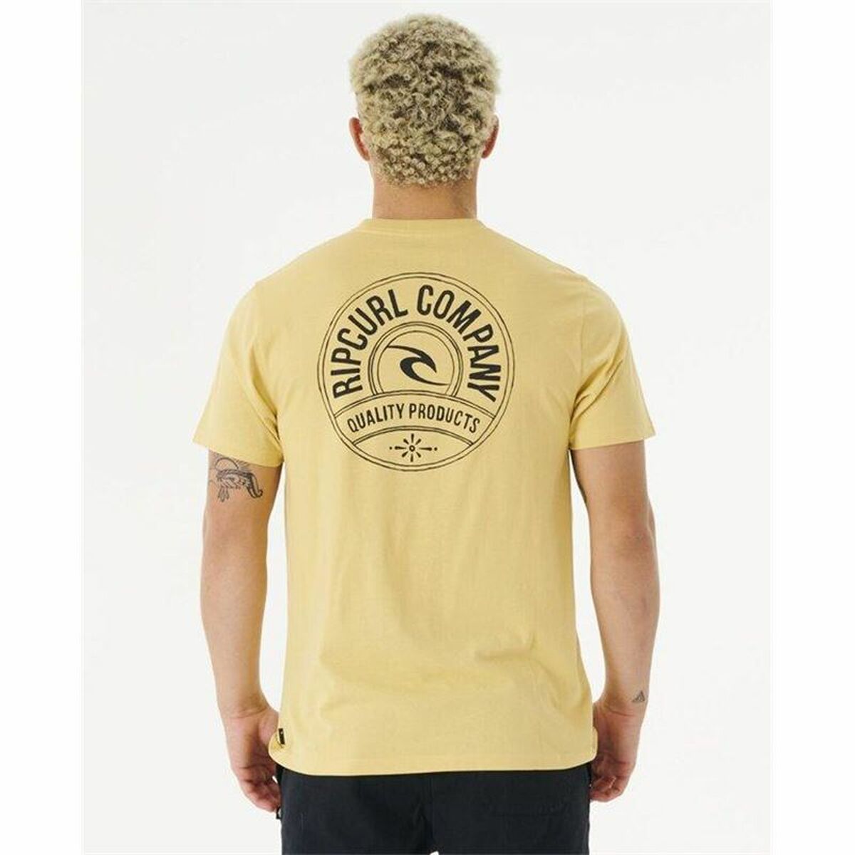 T-shirt Rip Curl Stapler Amarelo Homem - EcoNest