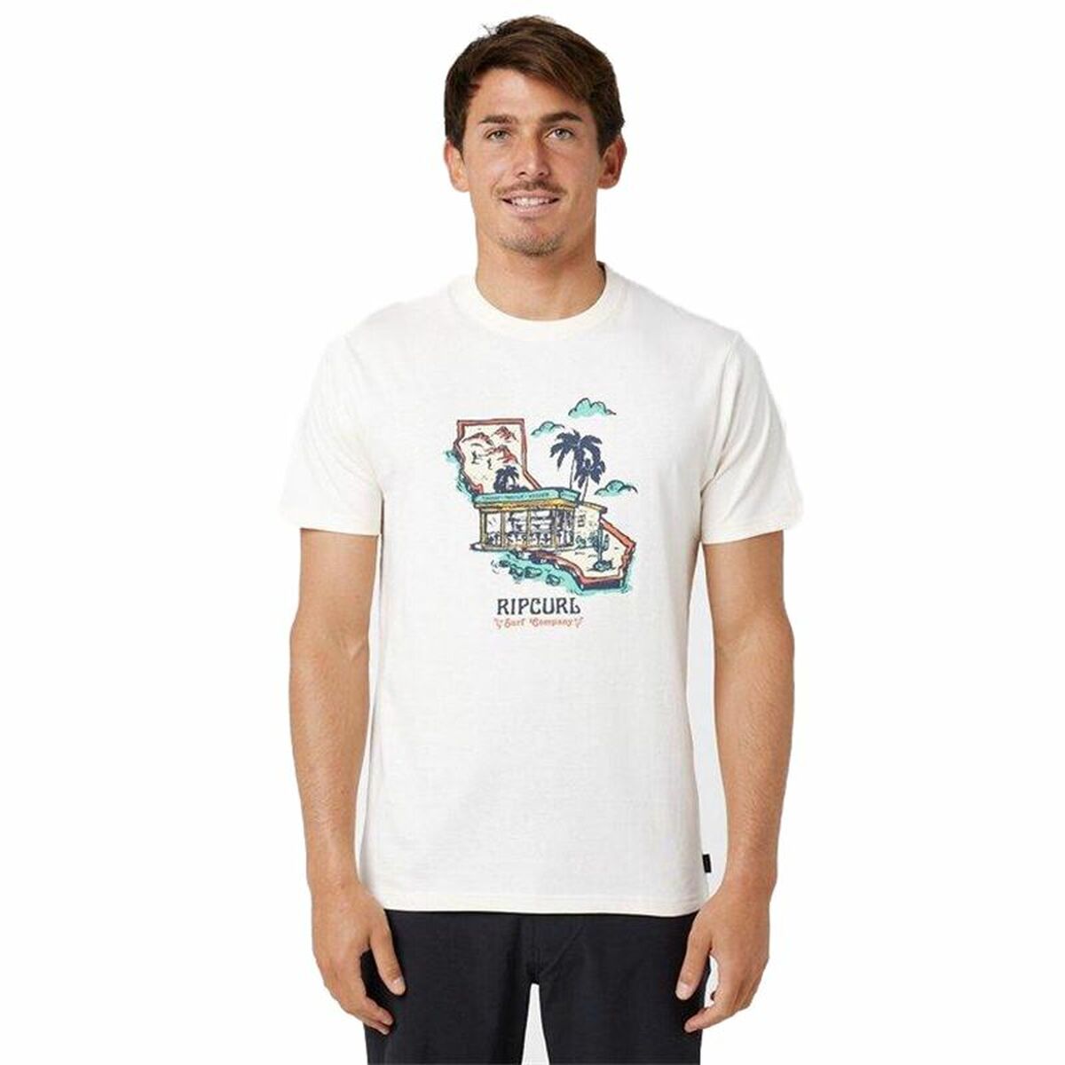 T-shirt Rip Curl Framed Branco Homem - EcoNest