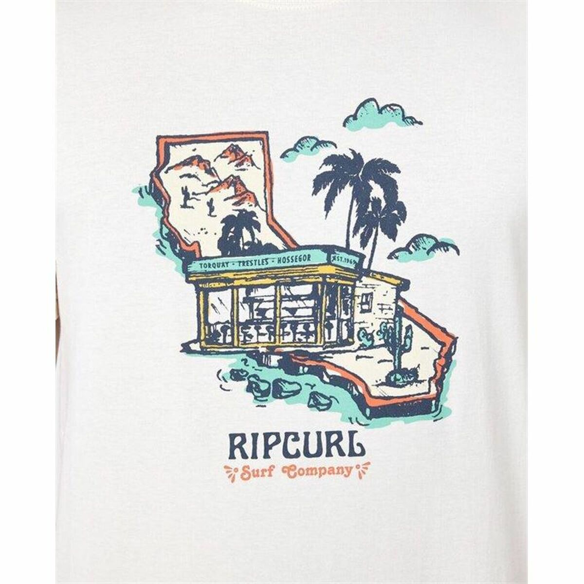 T-shirt Rip Curl Framed Branco Homem - EcoNest