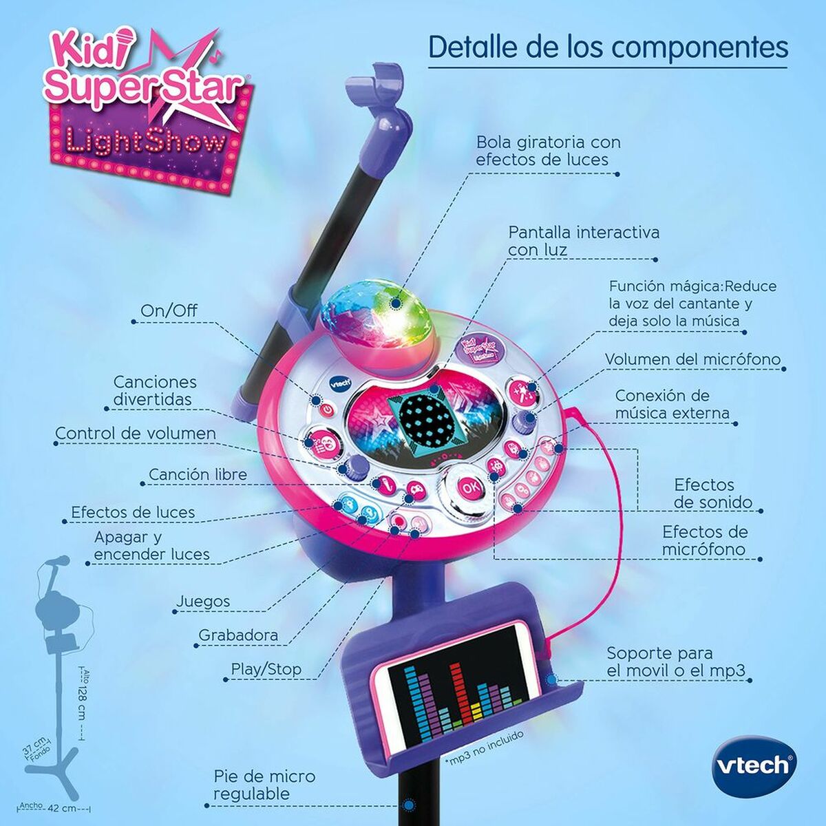 Microfone para Karaoke Vtech Kidi Super Star