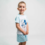 Pijama Infantil Mickey Mouse Azul Claro - EcoNest