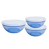 Conjunto de Tigelas Duralex Marine Azul Com tampa 3 Peças - EcoNest