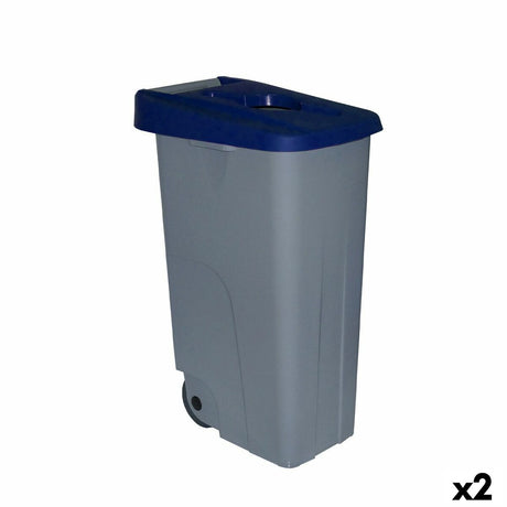 Caixote do Lixo com Rodas Denox 85 L Azul 58 x 41 x 76 cm - EcoNest
