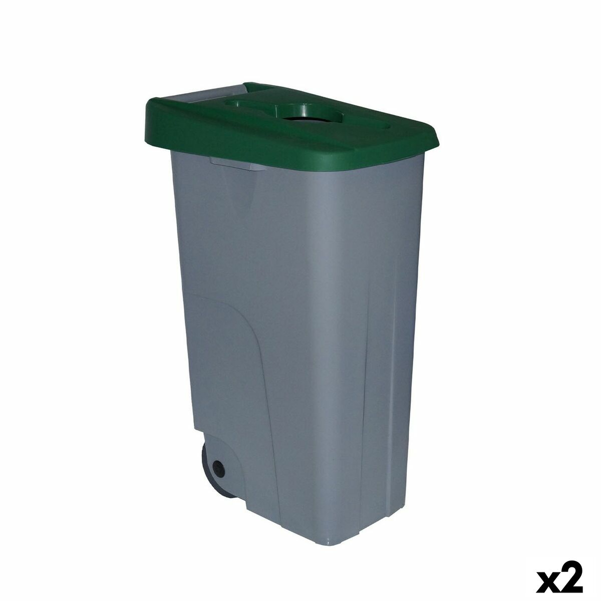 Caixote do Lixo com Rodas Denox 85 L Verde 58 x 41 x 76 cm - EcoNest